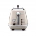 DELONGHI CTOV2003.BR Icona Vintage Beige 2-Slice Toaster 